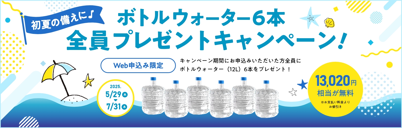 うるのん ボトルウォーター6本 全員プレゼントキャンペーン