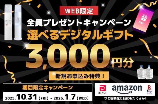 WEB限定！選べるデジタルギフト3,000円分 全員プレゼントキャンペーン
