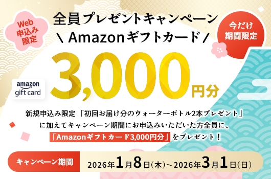 Amazonギフトカード3,000円分全員プレゼントキャンペーン