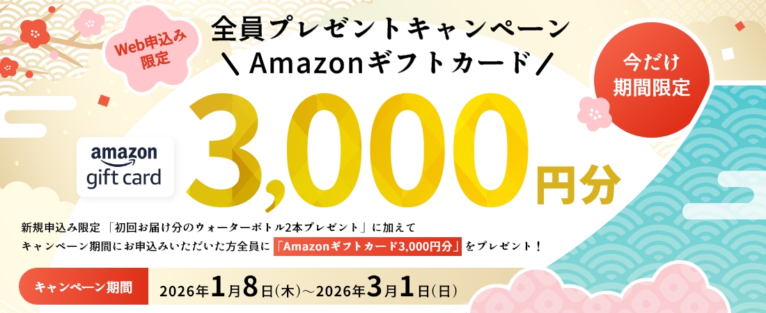 Amazonギフトカード3,000円分全員プレゼントキャンペーン