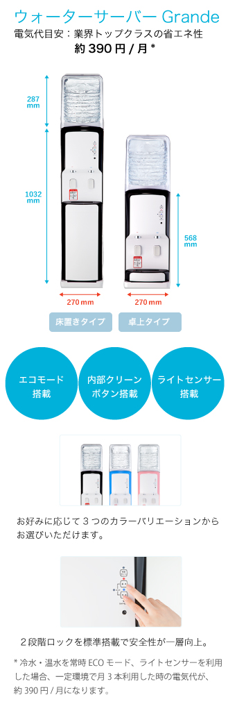 ウォーターサーバー Grande